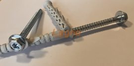 Hatlapfejű peremes TORX csavar + nylon dűbel 10x135